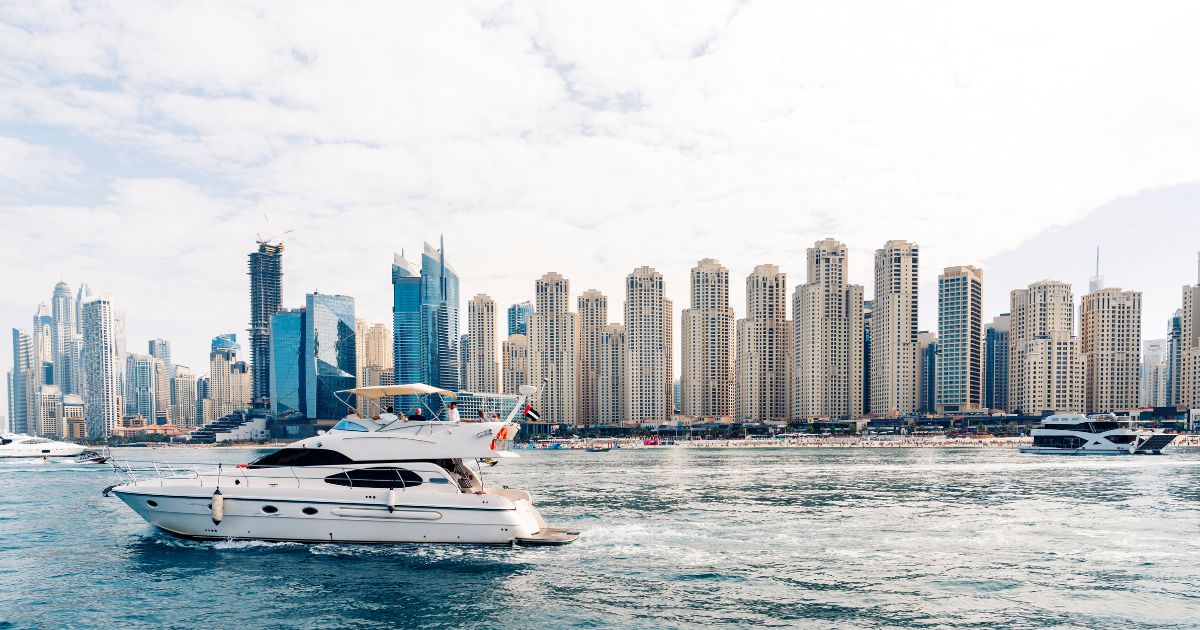 Dubai marina yacht